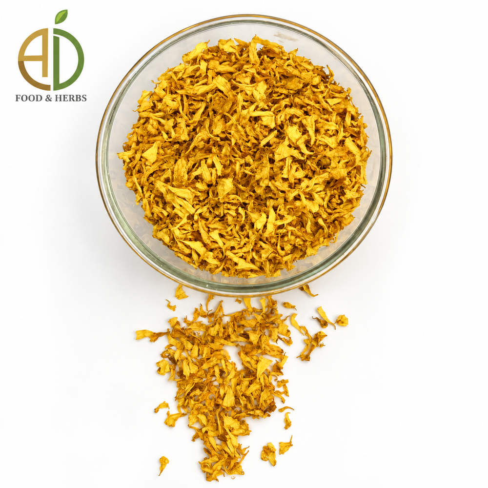 Dried marigold petals for natural tea and skincare