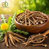 Dried dandelion roots