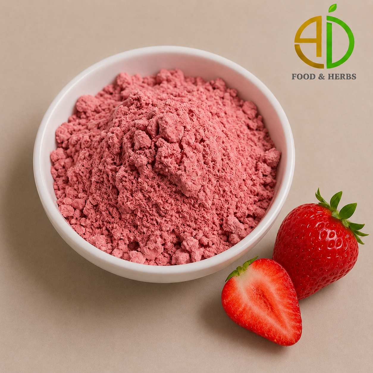 Dehydrated strawberry powder