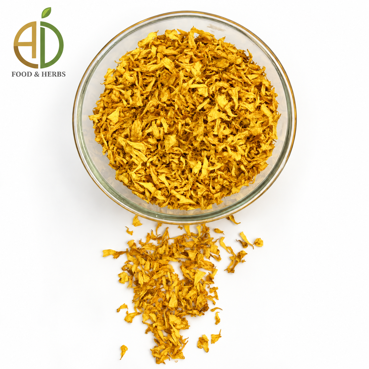 Dried marigold petals for natural tea and skincare