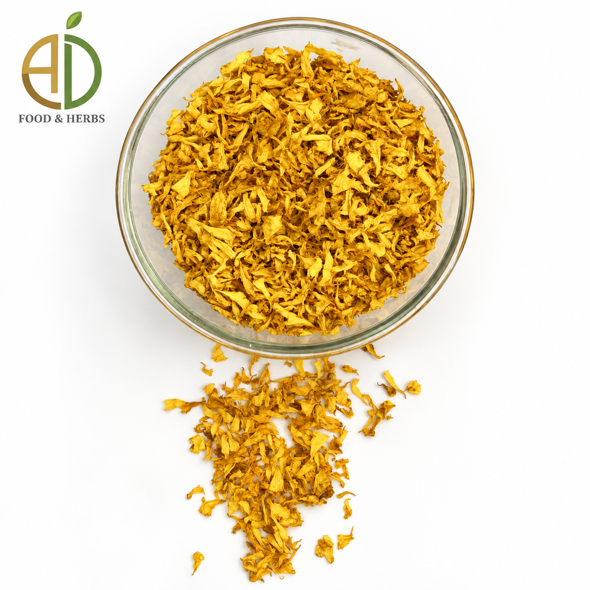 Dried marigold petals for natural tea and skincare