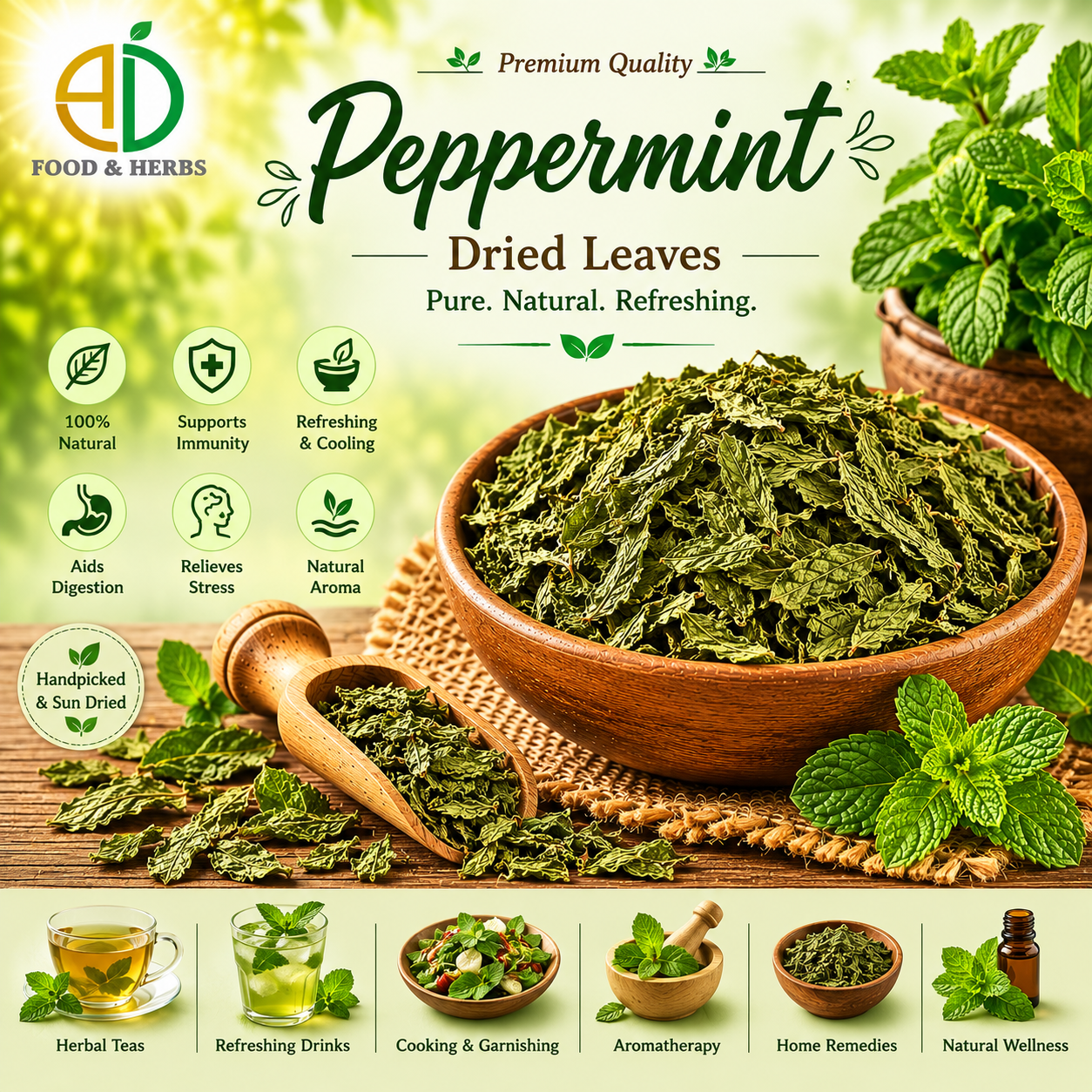 Dried Peppermint Leaves
