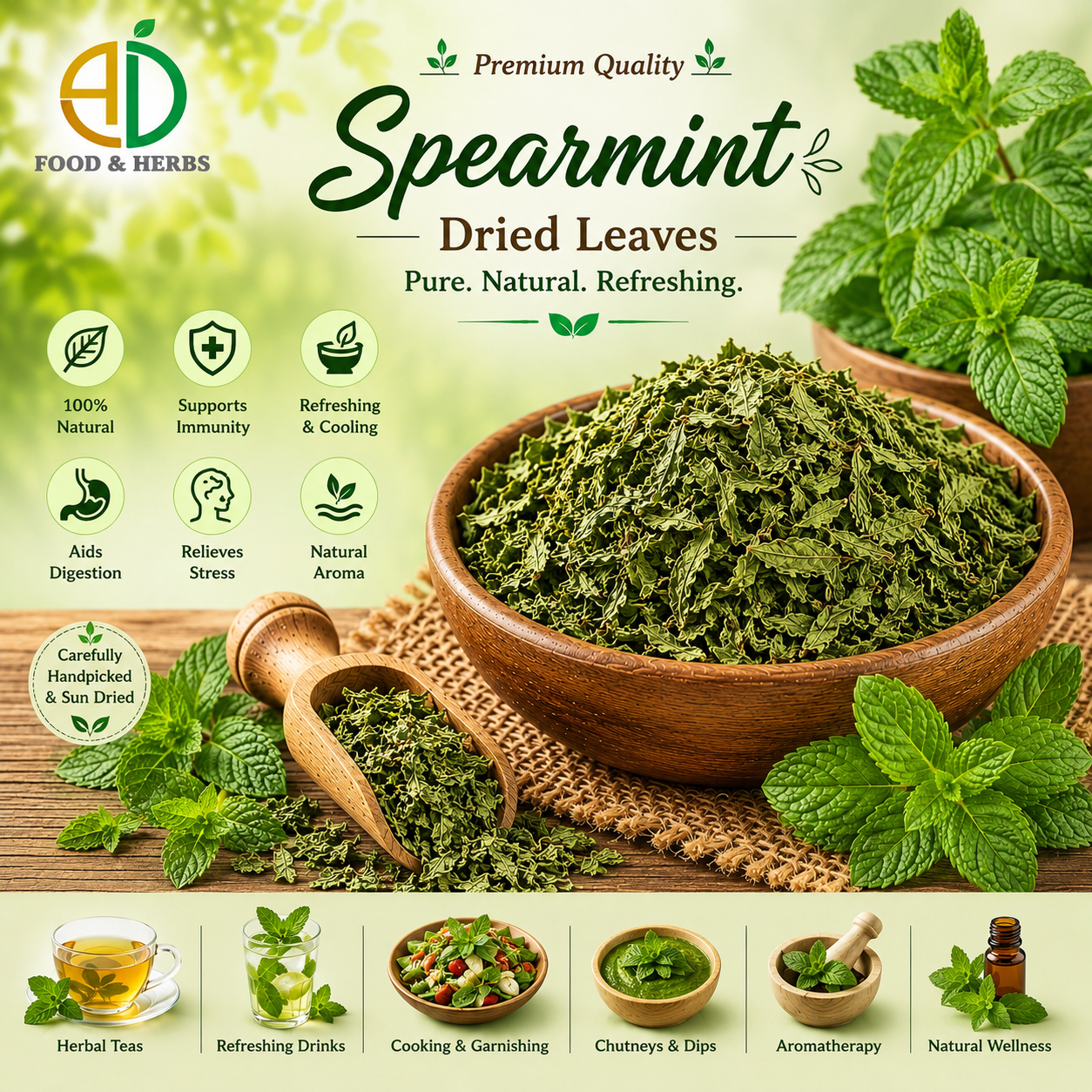 Dried Spearmint Leaves