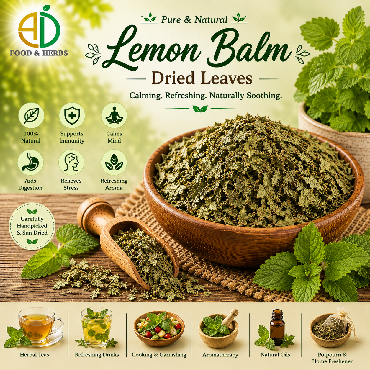 Dried lemon balm