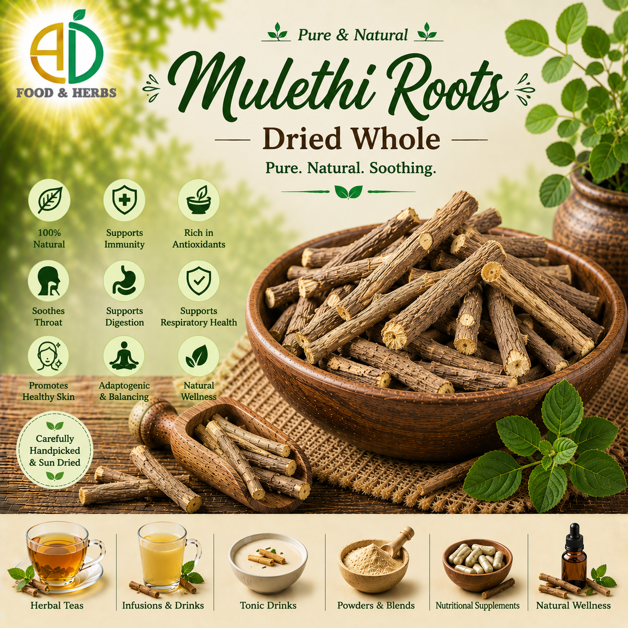 Dried Mulethi stick