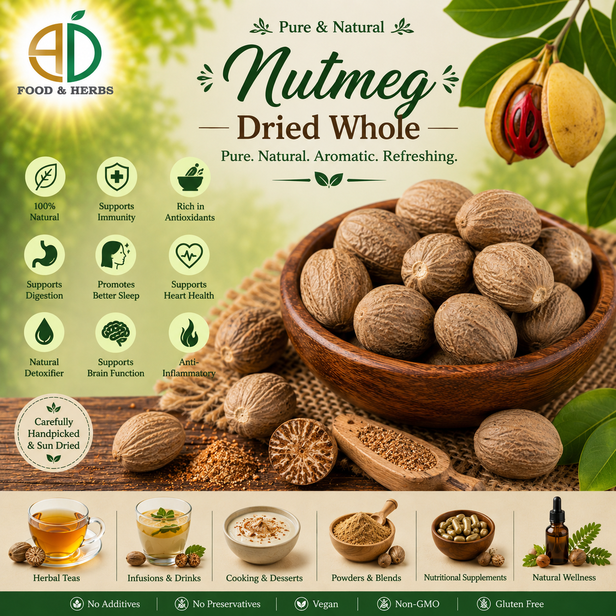 Dried nutmeg