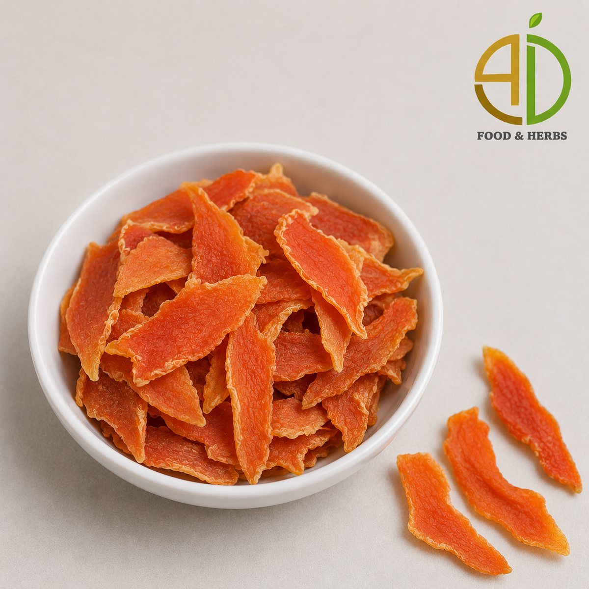 Dehydrated papaya slices