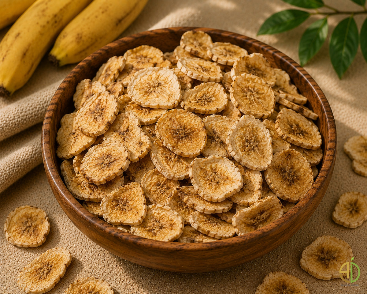 Dehydrated banana slices