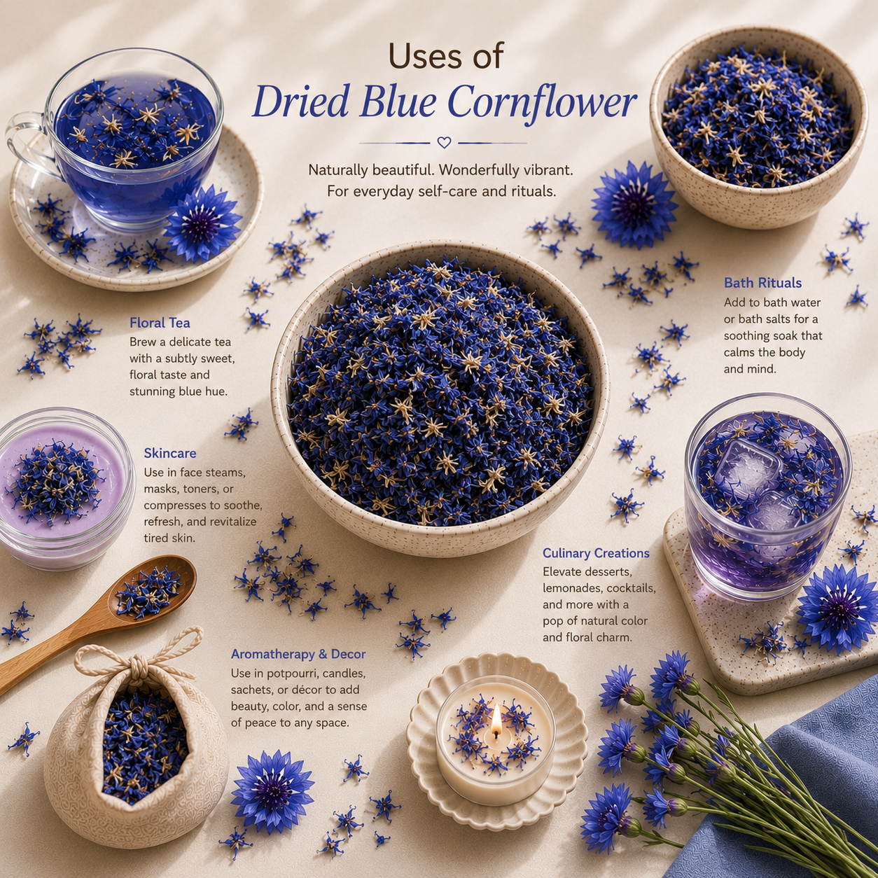 Dried Blue Cornflower
