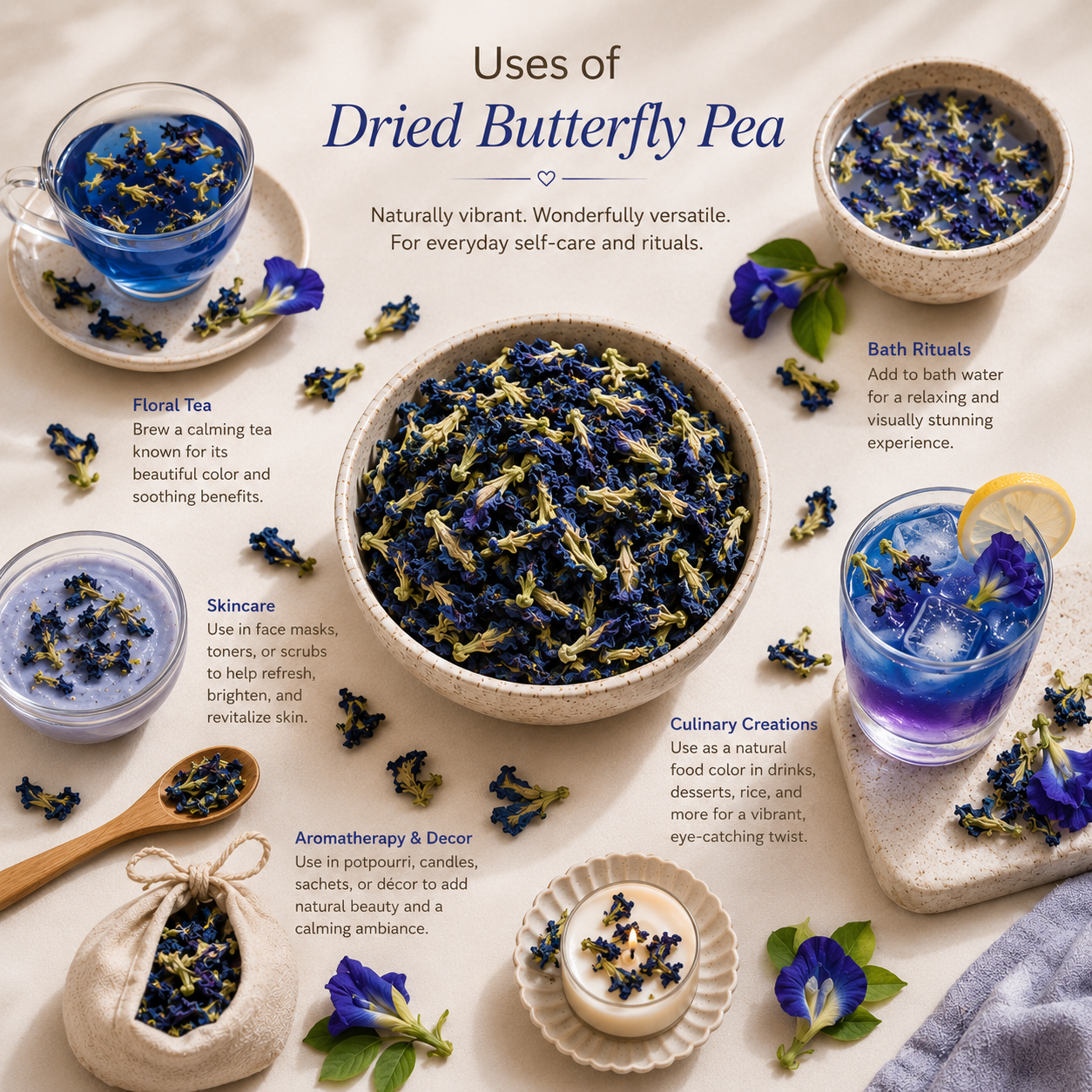 Dried Butterfly pea flower