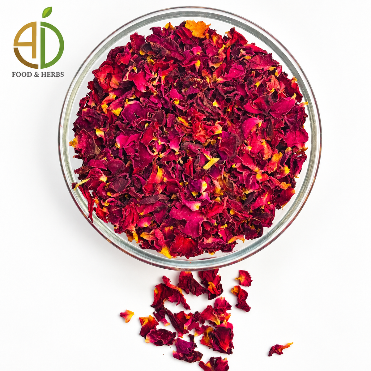 Dried rose petals for natural tea and skincare