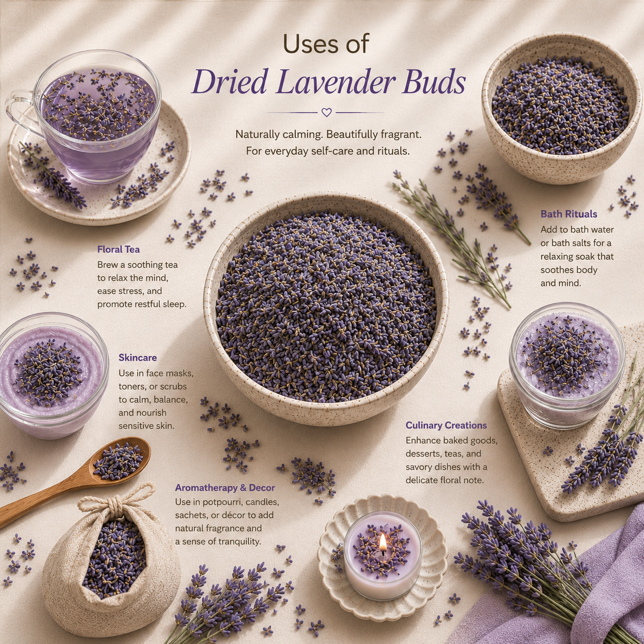 Dried lavender buds