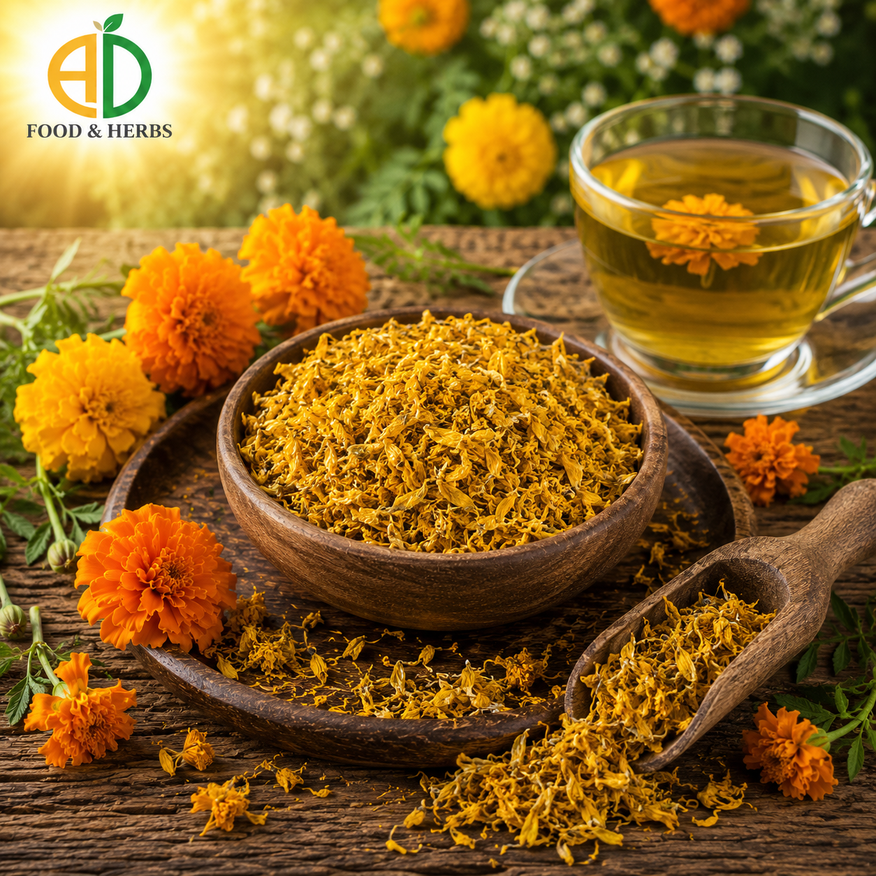 Marigold tea cuts
