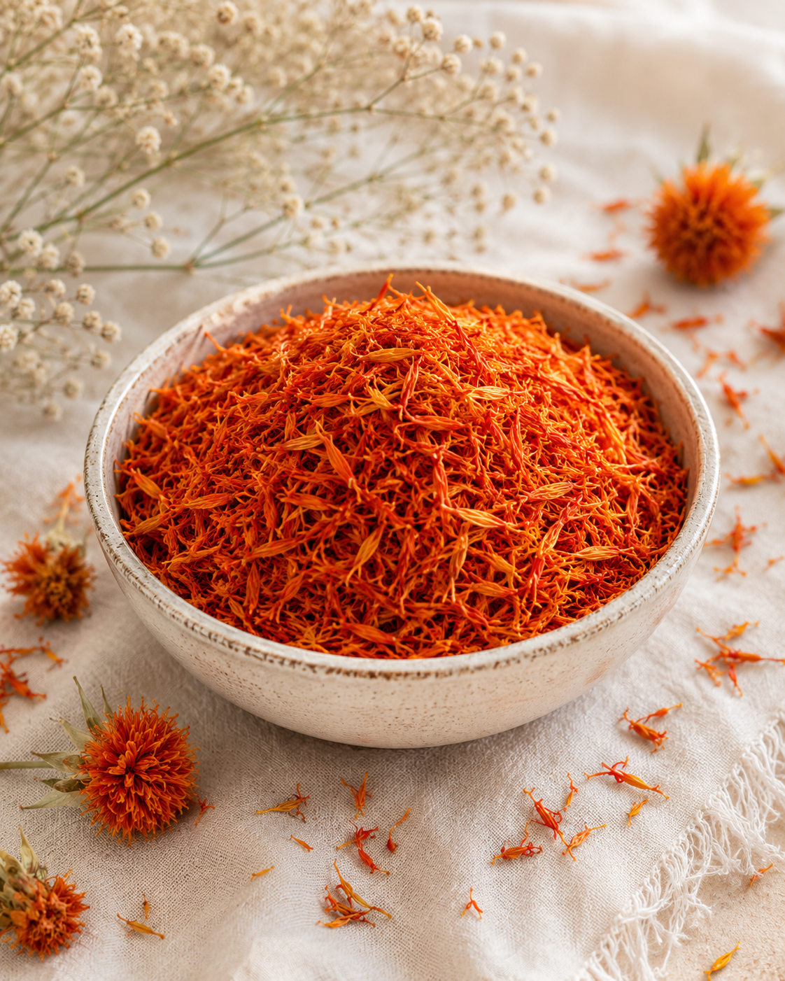Dried Safflower petals