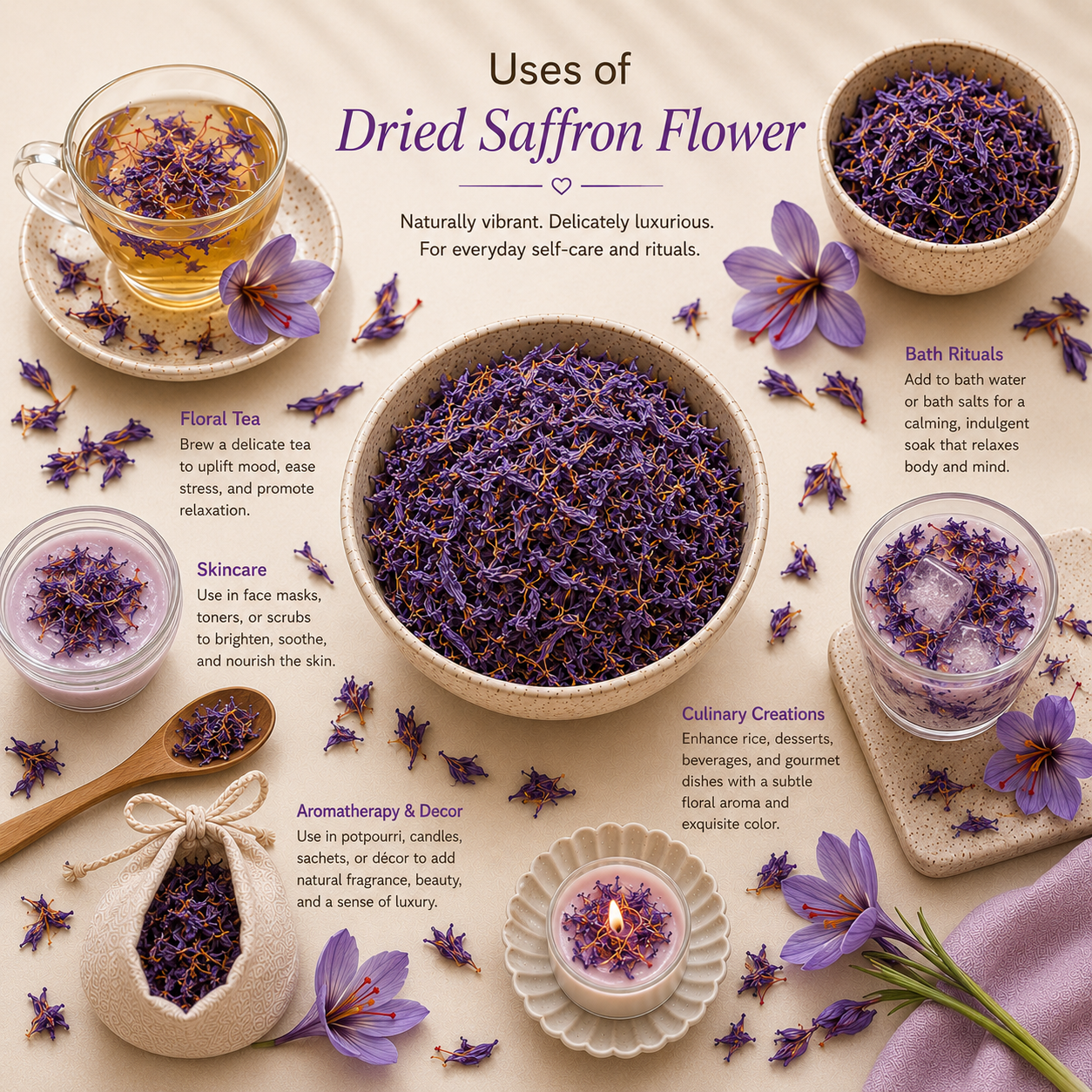Dried Saffron petals