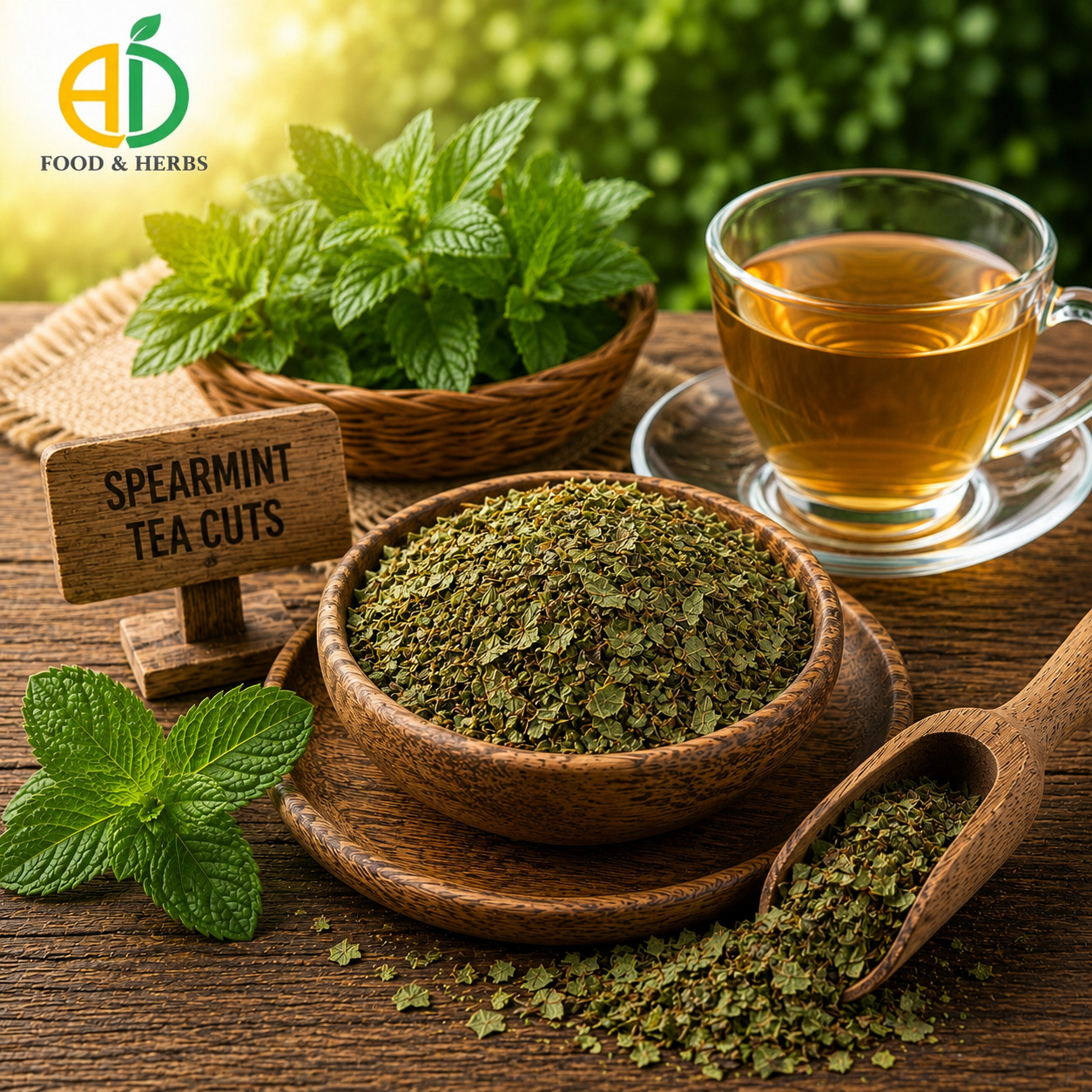 Spearmint tea cuts
