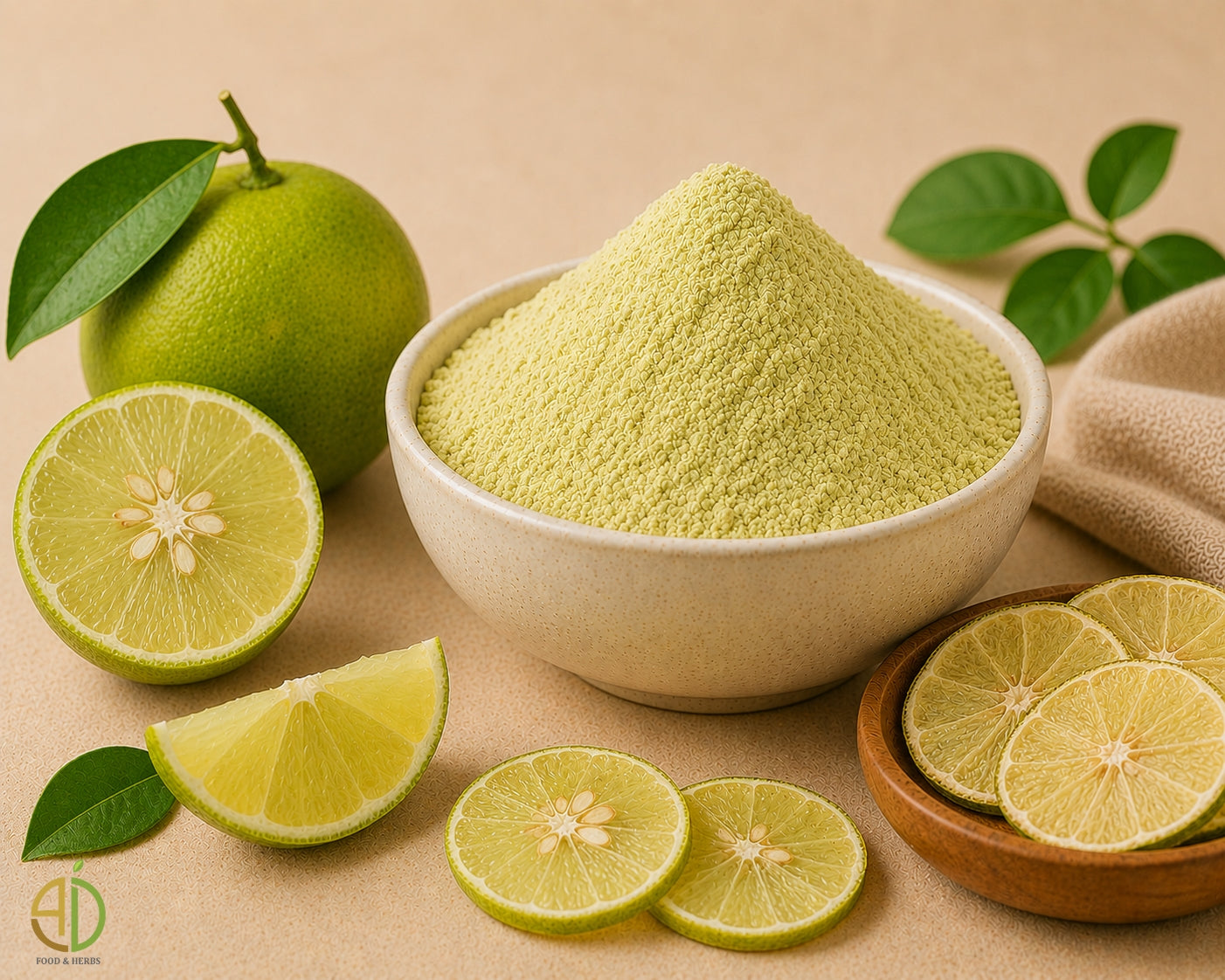 Dehydrated sweet lime powder