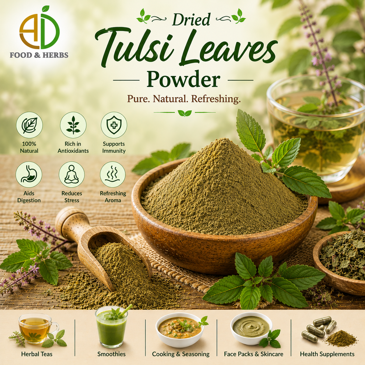 Tulsi Leaves Powder