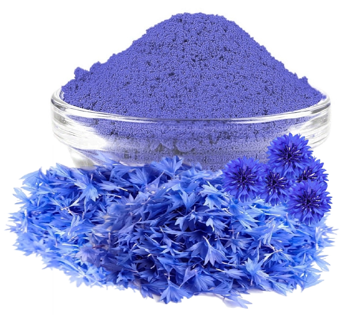 Dried Blue Cornflower Powder